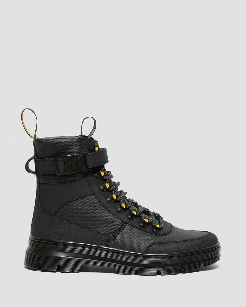 Dr Martens Combs Tech Coated Canvas Enkellaars Heren Zwart | NL 363FDN